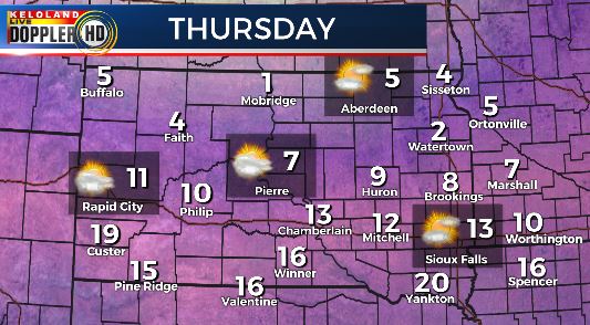 Thursday South Dakota weather forecast Thursday South Dakota weather forecast
